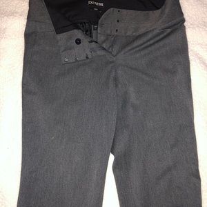 Express grey flared work pants.